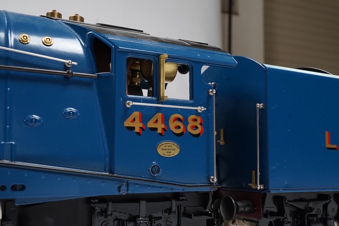 A Gauge One Aster Hobbies live steam LNER Class A4, 4-6-2 tender locomotive, Mallard 4468, the factory ‘Built Up’ version, spirit fired working three cylinder motion, with assembly instructions, operating instructions, a